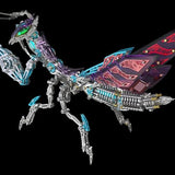 Metalkitor 3D Metal Puzzles for Adults, Giant Mantis Model Kit - Steampunk DIY Ornament - Assembly Jigsaw Crafts Brain Teaser - Perfect Room Decor and Gift Choice(1200+PCS, Purple)