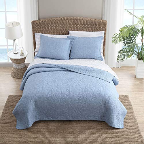 Tommy Bahama - Queen Quilt, Reversible Cotton Bedding, Pre-Washed for Added Softness (Costa Sera Blue, Queen) Tommy Bahama