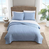 Tommy Bahama - Queen Quilt, Reversible Cotton Bedding, Pre-Washed for Added Softness (Costa Sera Blue, Queen) Tommy Bahama