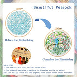 MUFEKUM Embroidery Kit for Beginners, Embroidery Starter Kit with Pattern and Instructions, Embroidery Hoop, Cloth, Threads, Scissors, Needles, Cross Stitch Kits Needlepoint Kits for Adults