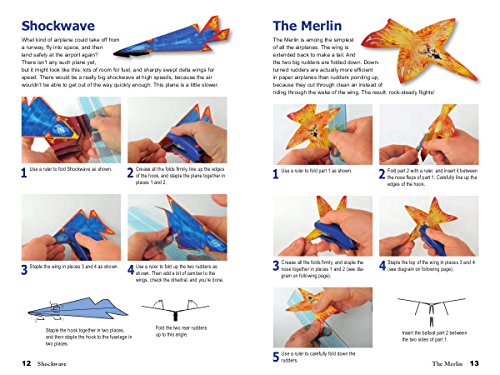 Supercool Paper Airplanes Kit: 12 Pop-Out Paper Airplanes Assembled in About a Minute: Kit Includes Instruction Book, Pre-Printed Planes & Catapult Launcher Tuttle Publishing