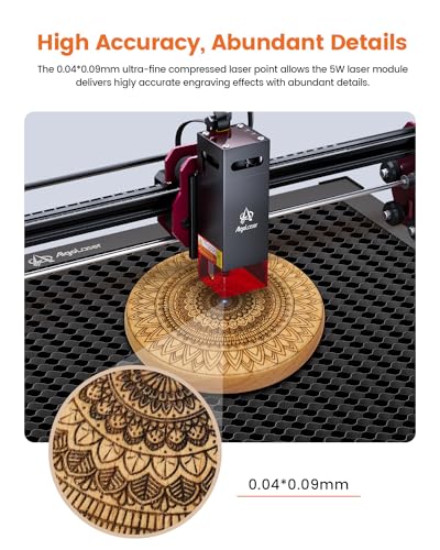 AlgoLaser DIY KIT Mini Laser Engraver, 5W Output Power Laser Cutting Engraving Machine for Beginners, Laser Engraver Machine for Metal Aluminum Glass Leather etc - WoodArtSupply