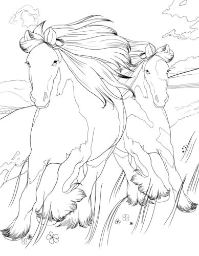 Horse Coloring Book: For Kids Ages 9-12 (Young Dreamers Coloring Books)