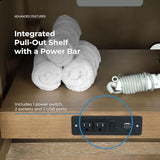 OVE Decors Bailey 72 in. W x 22 in. D x 34.5 in. H Bath Vanity in Driftwood Oak with White Engineered Quartz Top OVE Decors