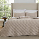 Bedsure Quilts King Size - Lightweight Bedspreads King Size with Classic Honeycomb Quilting, Soft Quilt Bedding Set, Taupe Comforter Set Coverlet for All Seasons with 2 Pillow Shams (106" x 96") Bedsure