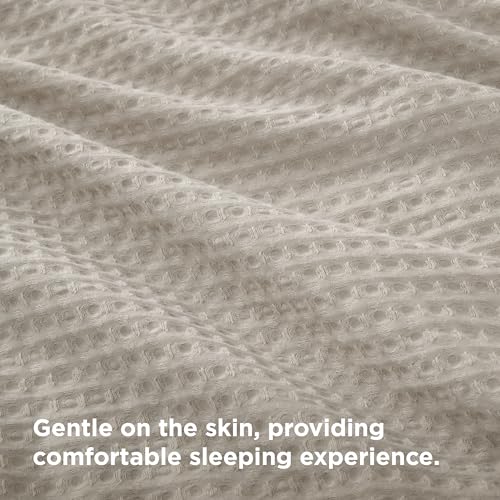Bedsure Luxury Waffle Duvet Cover Queen Size - Textured Duvet Cover Set, Soft, Breathable Bedding Set (90"x90") with 2 Pillow Shams for All Season, Linen, Comforter Sold Separately Bedsure