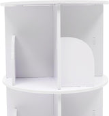 2-Tier Rotating Bookshelf Tower, Corner Bookcase Spinning Bookshelf, 360 ° Revolving Bookcase Book Storage Organizer Rack, Floor Standing Bookcases Display Shelf,Used for Bedroom,Living Room (2 Tier) Omosiroi