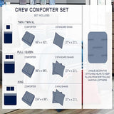 Nautica - Twin Comforter Set, Reversible Cotton Bedding with Matching Sham, Medium Weight for Year Round Use, Dorm Essentials, Oeko-Tex Certified (Dover Blue) Nautica