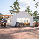 16' x 32' Party Tent with Removable Sidewalls & Alloy Steel Frame, Commercial Waterproof Outdoor Canopy Gazebo with 3 Storage Bags for Weddings, BBQ, Camping Rueekfil