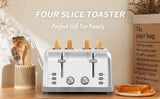 Toaster 4 Slice,Retro Stainless Steel Toater with 7 Shade Settings,Best Prime Toaster for Waffles, 4 Slice Toaster with 3 Mode，Bagels and More Lainsten Toaster T-527 LAINSTEN