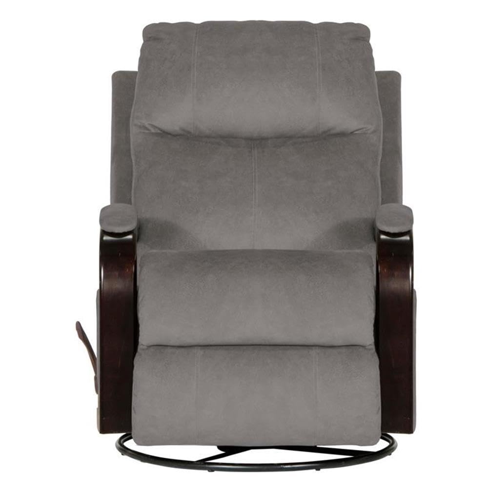 Catnapper Thomas Swivel Glider Recliner in Graphite Gray Polyester Fabric Catnapper