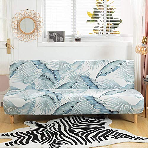 Beacon Pet Stretch Sofa Slipcover Armless Futon Cover Printed Fitted Furniture Protector Elastic Polyester Spandex Washable Armless Sofa Cover Folding Couch Shield Sofa Cover Beacon Pet