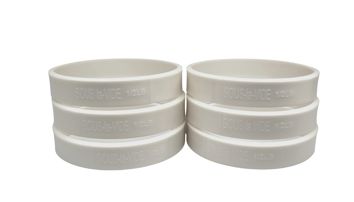 Sous Vide Perfect Hamburger/Burger Immersion Cooking Rings, SET of 6 (1/2 LB. Rings) sous-la-vide