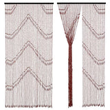 Foreate Beaded Curtain for Doorways Handmade Bamboo Wood Door Beads Boho Hanging Room Divider Hallway Window Hippie Curtains Rustic Home Decor 35.5" x 75" Brown Foreate