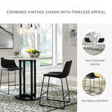 Signature Design by Ashley Centiar 24" Counter Height Modern Bucket Barstool, 2 Count, Black Signature Design by Ashley