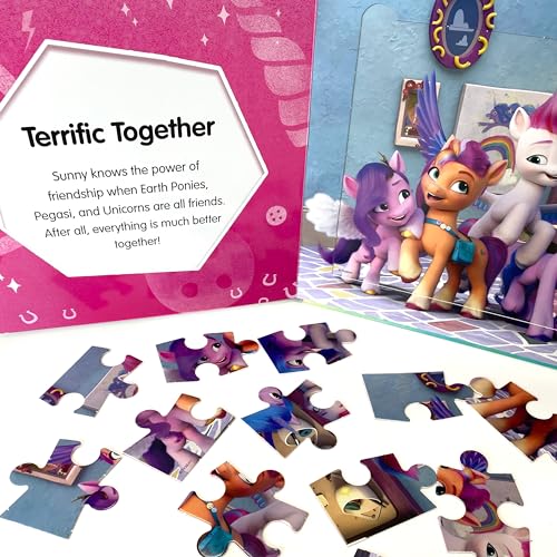 My Little Pony My First Puzzle Book - Jigsaw Puzzles for kids, 10-page board book, 5 puzzles to enjoy