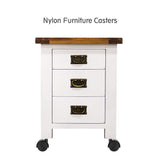 2 Inch Casters Set of 4, Plastic Wheels for Furniture, Plate Swivel Nylon Castor Wheels for Carts, Furniture, Planter, Baby Bed, Kitchen, Drawers, Cabinet, Table (with Stainless Steel Screws) ANDUTEES