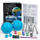 4M Kidzlabs Earth & Moon Model Kit – STEM Toys Science Lab DIY Orbit Planetarium Educational Gift 4M