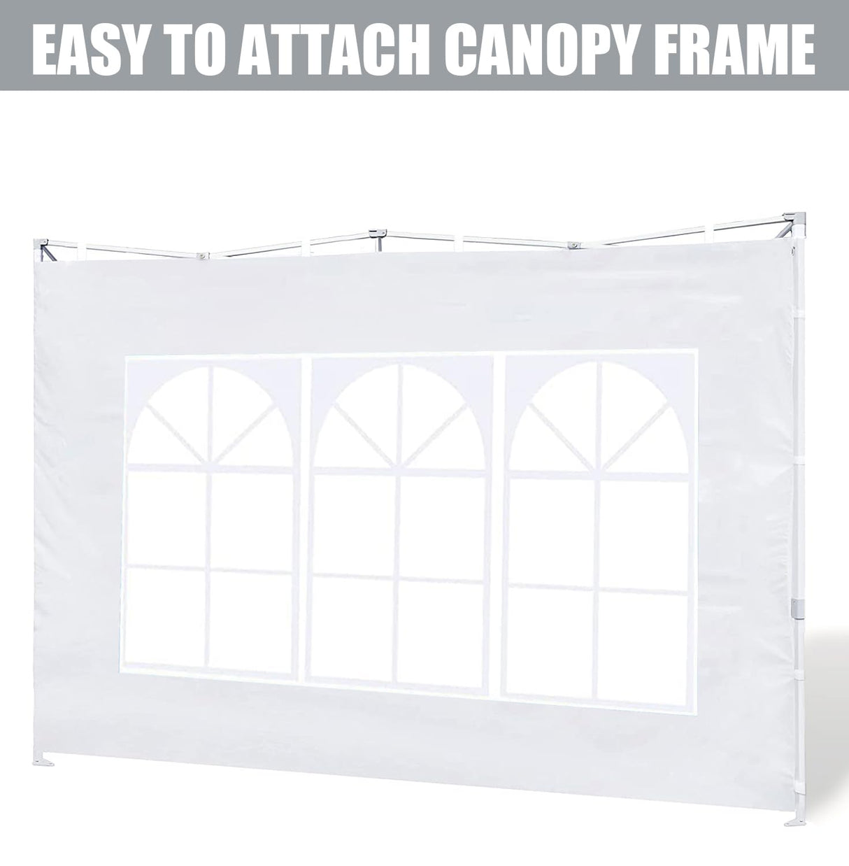 SCOCANOPY SideWall with Window for 10x10 Canopy Frame, 2 Pcs Sunwalls Only,White SCOCANOPY