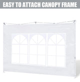 SCOCANOPY SideWall with Window for 10x10 Canopy Frame, 2 Pcs Sunwalls Only,White SCOCANOPY