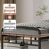 Blbeed Metal Twin Bed Frames,1500 Lbs Heavy Duty Bed Frames with Headboard,Noise-Free Design & 12" Underbed Storage,No Box Spring Needed/Tool-Free Assembly Blbeed