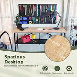 Mulinsonfly 68" Folding Workbench with 1.5" Hardwood Butcher Block Top, Heavy Duty 2000 LBS Garage Work Table with Locking Wheels, Adjustable Height Woodworking Bench for Shop, Office, Crafting Mulinsonfly