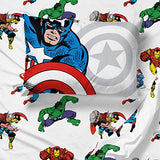 Jay Franco Marvel Avengers Comic Cool 5 Piece Twin Bed Set - Includes Comforter & Sheet Set - Bedding Features Captain America, Spiderman, Iron Man, Hulk, & Thor - Super Soft Jay Franco