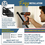 Koova Universal Garage Shelving Kit - Heavy-Duty, Easy Install, Customizable, 600 lbs. Support, Made in USA, Maximize Storage, Reclaim Floor Space Koova