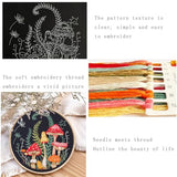 Silentsea Mushroom Embroidery Kit, Beginner Embroidery kit for Adults, Needlepoint Set Funny (Mushroom)
