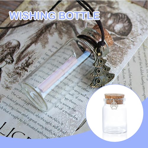 2PCS Pet Fur and Hair Keepsake Bottle, Pet Hair Memorial Bottle, Preserve Precious Memories, Glass Keepsake Bottle with Dog Paw Pendant Remembrance for Dogs, Cats, Horses, Small Mammals (3.7cm x 5cm)