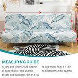 Beacon Pet Stretch Sofa Slipcover Armless Futon Cover Printed Fitted Furniture Protector Elastic Polyester Spandex Washable Armless Sofa Cover Folding Couch Shield Sofa Cover Beacon Pet