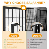 Salfanre 8 Panel Shoji Screen Room Divider, Japanese Room Divider for Room Separation, 66.9 Inches Folding Privacy Screens for Hoom Bedroom Office, Assembly-Free, Black Salfanre