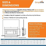 SimpliFire Electric Fireplace, 50-Inch Space Heater with Mantel Boyd Build-Out-Kit, Electric Heater in Two Design Options: Traditional Floor or Floating Install No Construction SIMPLIFIRE