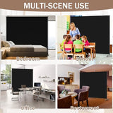 VAMFUTRE Single Panel Room Divider/Privacy Screen with Caster Wheels and Brakes - Stylish and Versatile Partition for Home,Office,School and Restauran (Black, 6FT*6FT) VAMFUTRE