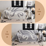 MYSKY HOME Boho Couch Cover Super Soft Couch Covers for 2-3 Cushion Couch Sofa, Modern Grey Jacquard Sofa Slipcover Loveseat Futon Cover, Couch Covers for Sectional Sofa, 71" x 118", Grey Curve MYSKY HOME
