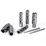 OSCARBIDE Annular Cutter Set 13pieces,2"Cutting Depth,3/4"Weldon Shank and 7/16 to 1-1/16 inch Cutting Diameter Mag Drill Bits for Magnetic Drill Press with 2pcs Pilot Pins OSCARBIDE