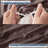 Nestl Twin Duvet Cover Set - Soft Double Brushed Chocolate Brown Duvet Cover Twin/Twin XL, 2 Piece, with Button Closure, 1 Duvet Cover 68x90 inches and 1 Pillow Sham