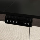 Hitow L Shaped Standing Desk Height Adjustable, 63" W Electric Sit Stand Desk with Drawers & Storage Cabinet, Reversible Home Office Table Corner Computer Workstation, Modern Black (29.1"-44" H) Hitow