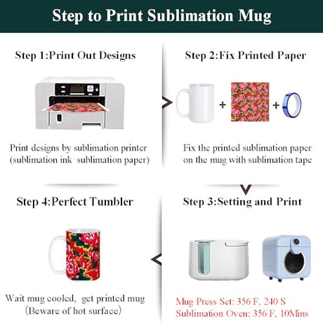 ABBSH Sublimation Mugs, Sublimation White Coffee Mugs Tazas Para Sublimacion Blank 11 OZ With Box for for Coffee, Soup, Tea, Milk, Latte, Hot Cocoa Set of 12 ABBSH