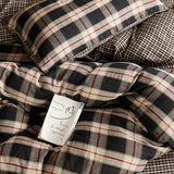EAVD Vintage Red&Black Plaid Duvet Cover Queen Soft 100% Muslin Cotton Retro Grid Checkered Bedding Set with 2 Pillowcases Reversible Gingham Duvet Cover with Zipper Closure EAVD