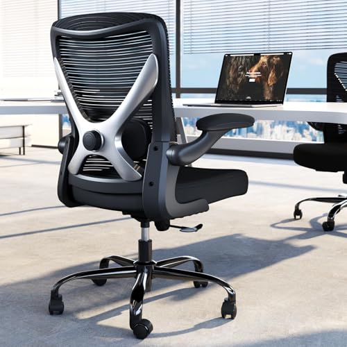 Ergalithic Ergonomic Office Chair - X-Shaped Computer Desk Chairs Comfy, Mesh High-Back Gaming Chair with Adjustable Lumbar Support, Executive Task Chair for Adults, Comfortable for Long Hours Ergalithic