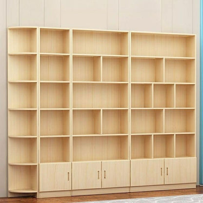 CraftThink Modern Natural Wood Bookcase - Stylish 39" L x 12" W x 84" H Bookshelf for Home Office Storage - WoodArtSupply