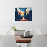 Forest Paint by Numbers Kit for Adults Enchanted Night - A Fiery Forest Adventure Under The Starry Sky Paint by Number, DIY Oil Painting Art Crafts for Home Wall Decoration, 16x20 Inch TUMOVO