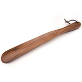 Bamber Wooden Shoe Horn Wood Shoehorn with Handle for Seniors Women Men Kids, 15'' Long, Black Walnut Bamber