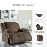 Signature Design by Ashley Top Tier Contemporary Manual Rocker Recliner, Dark Brown Signature Design by Ashley