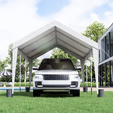VEVOR Upgraded 10x20 ft Heavy Duty Carport Car Canopy, Car Port Garage Boat Shelter Party Tent with 8 Reinforced Poles and 4 Weight Bags, UV Resistant Waterproof Tarp for SUV, Truck, Boat VEVOR