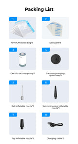 Creality Upgraded 3D Printer Filament Storage Bag Kit Prevent and Monitor Moisture PLA Storage Dry Bags (8 x Vacuum Sealed Bags,1 x Electric Vacuum Pump, 8 x Desiccant), 40x40cm Lokkr