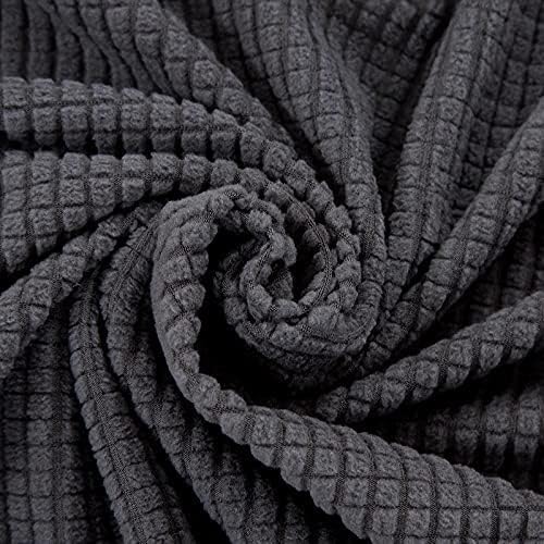 Armless Sofa Card Seat Cover 110-130cm Futon Cover Stretch Protector Slipcovers 2-Seater Settee Loveseat Couch Bed Covers with Elastic Bottom Suitable for Hotels, Bars(#1,Single-Sided seat) Generic