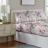 Pointehaven Flannel Deep Pocket Set with Oversized Flat Sheet, Full, Sylvan Pointehaven