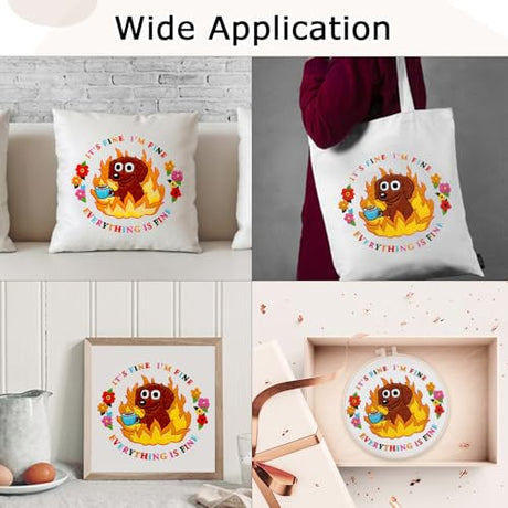 Nuberlic Cute Dog Embroidery Kits for Beginner Adults Cross Stitch Kit with Funny Animal Pattern Include Cloth Hoops Threads Needles Nuberlic